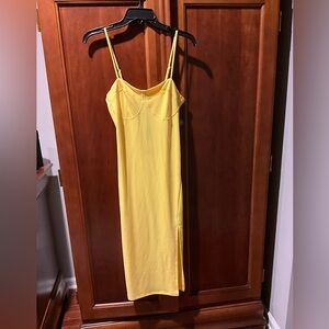 NWT Fashion Nova Yellow Women's Slip Dress Size Large